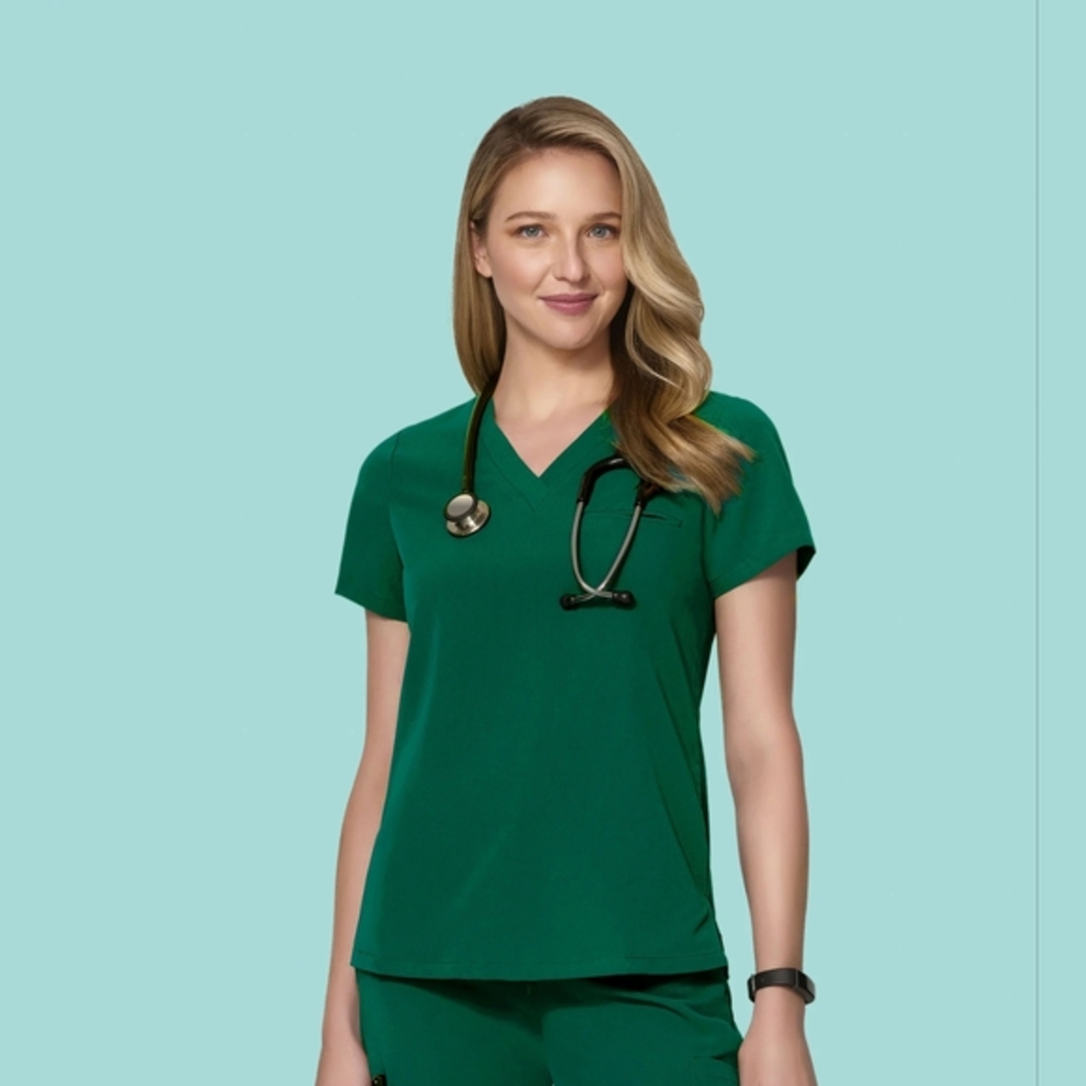 MANDALA One Pocket Top Hunter Green. Size Medium.
